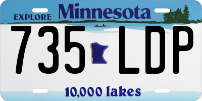 MN license plate 735LDP