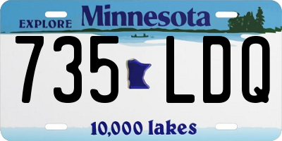 MN license plate 735LDQ