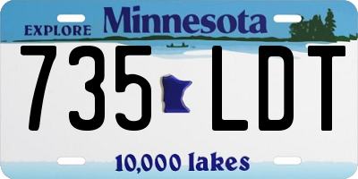 MN license plate 735LDT