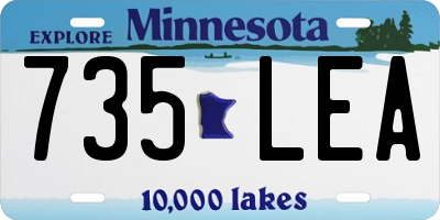 MN license plate 735LEA