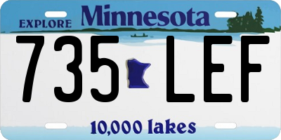 MN license plate 735LEF
