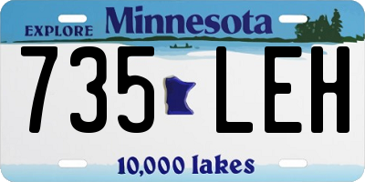 MN license plate 735LEH
