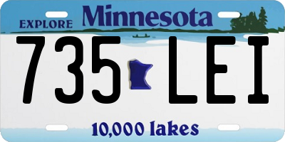 MN license plate 735LEI
