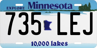 MN license plate 735LEJ
