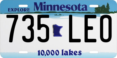 MN license plate 735LEO
