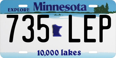 MN license plate 735LEP