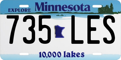 MN license plate 735LES