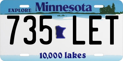 MN license plate 735LET