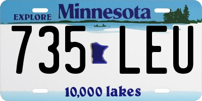 MN license plate 735LEU