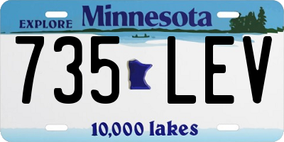 MN license plate 735LEV