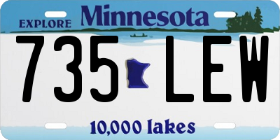 MN license plate 735LEW