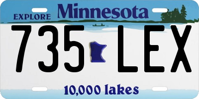 MN license plate 735LEX