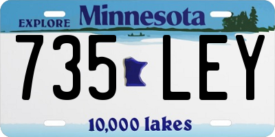 MN license plate 735LEY