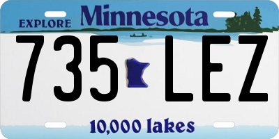 MN license plate 735LEZ