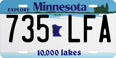 MN license plate 735LFA