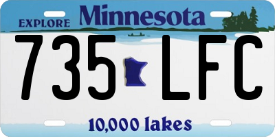 MN license plate 735LFC