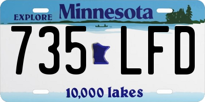 MN license plate 735LFD