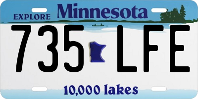 MN license plate 735LFE