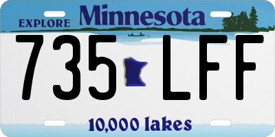 MN license plate 735LFF