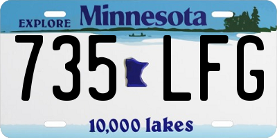 MN license plate 735LFG