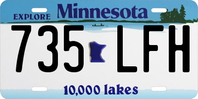 MN license plate 735LFH