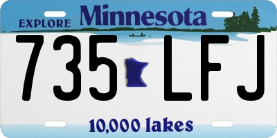 MN license plate 735LFJ