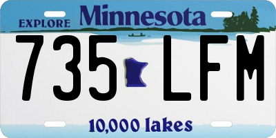 MN license plate 735LFM