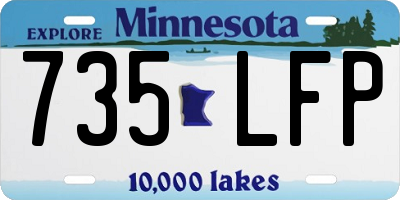 MN license plate 735LFP