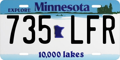 MN license plate 735LFR
