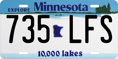MN license plate 735LFS