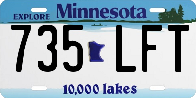 MN license plate 735LFT