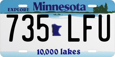 MN license plate 735LFU