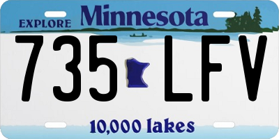 MN license plate 735LFV