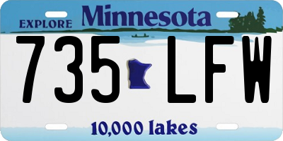 MN license plate 735LFW