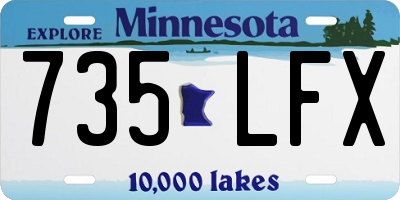 MN license plate 735LFX