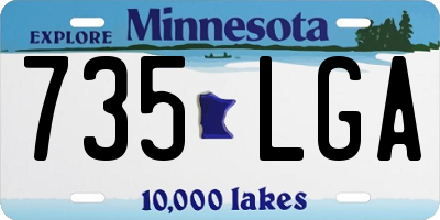 MN license plate 735LGA