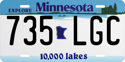 MN license plate 735LGC