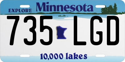 MN license plate 735LGD