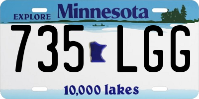 MN license plate 735LGG