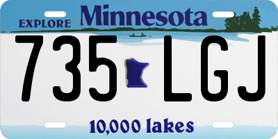 MN license plate 735LGJ