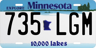MN license plate 735LGM