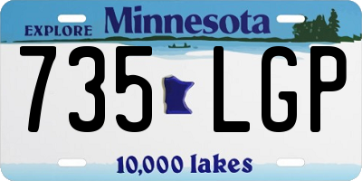 MN license plate 735LGP