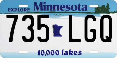 MN license plate 735LGQ