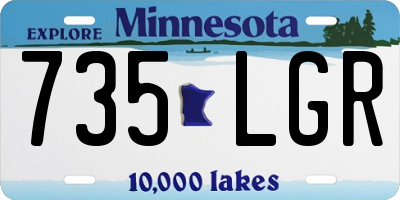 MN license plate 735LGR