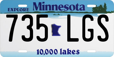 MN license plate 735LGS