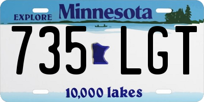 MN license plate 735LGT