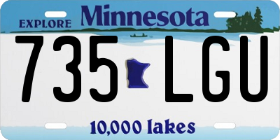 MN license plate 735LGU