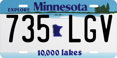 MN license plate 735LGV