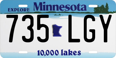 MN license plate 735LGY