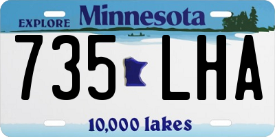 MN license plate 735LHA